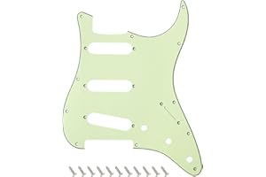 Banworks 3 Ply Strat SSS Pickguard 11-Hole Electric Guitar Pickguard Scratch Plate for USA/Mexican Fender Modern Style Standard Stratocaster ST JT/HB-01 Mint Green
