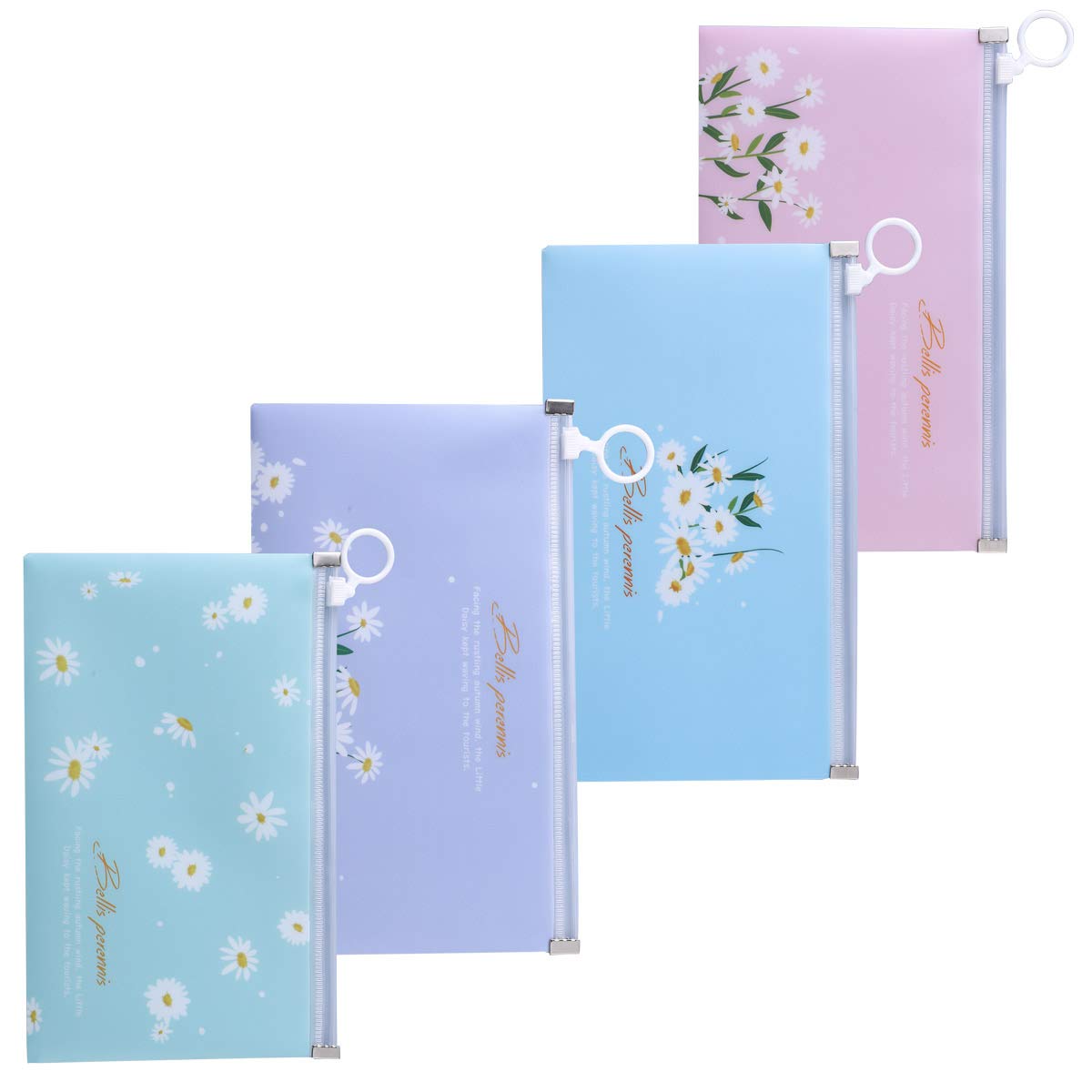 4PCS Face Cover Organizer Case Zipper Storage Bag Cosmetic Container Portable Face Covers Clips Mini Travel Bags Set of Assorted Colors Blue Pink Clear Green (Clear 4pcs)