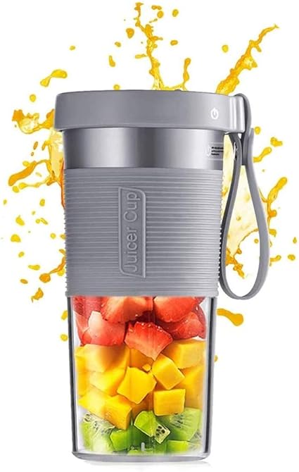 Amazon ジューサー Usb充電式 ミキサー ポータブルブレンダー 小型 3ml 電気ジューサー 操作簡単 手作りフルーツジュース ダイエット アウトドア 旅行 出張 オフィス グレー Eleoption ジューサー