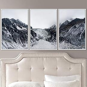 signwin 3 Piece Framed Canvas Wall Art Snow...