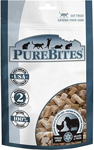 PureBites Chicken Breast & Lamb Liver Freeze Dried Cat Treats (40 Pack)