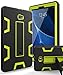 XIQI Compatible with Samsung Galaxy Tab A 10.1 Case, Three Layer Hybrid Rugged Heavy Duty Anti-Slip Case Full Body Protection Cover for Tab A 10 inch(SM-T580),Black/Lemony Green