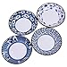 Beautyflier Set of 4 Ceramic Sauce Dish Soy Sauce Dipping Bowls Appetizer Plates Side Dishes Serving Dish Japanese Style Dinnerware Set (Leaf&flower(3.5inch))