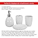 Home Basics 4Pc Bath Accessory Set White,
