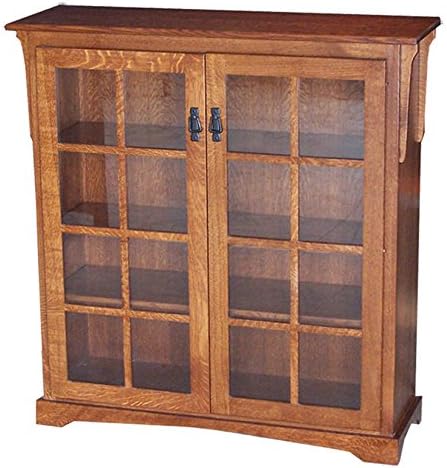 Amish Heirlooms Solid Maple 14.5" by 46" by 48" Mission Bookcase, Medium, Espresso