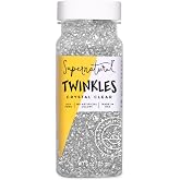 Supernatural Twinkles Sanding Sugar, Dye-Free Vegan Sparkling Decor, 3oz | Dye-Free &amp; Vegan | Add Sparkle To Cookies, Cupcakes, Muffins, Drinks &amp; Desserts With Clear Sanding Sugar Made For Decorating