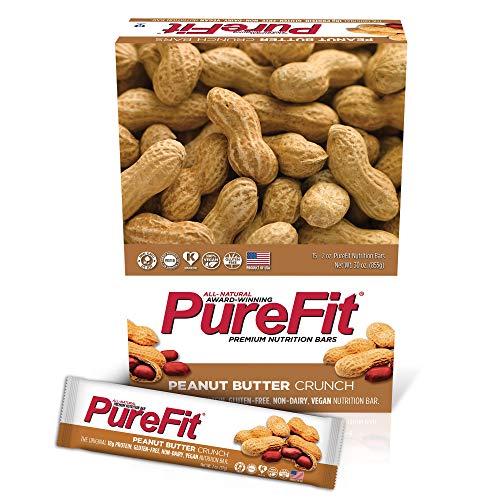 PureFit Peanut Butter Crunch Premium Nutrition Bars, 15 Count | 18G Protein, Performance Enhancement & Energy Bar – Gluten Free, Dairy Free, Low Carb, Vegan