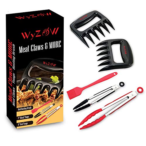 Meat Shredder Claws For Pulled Pork BBQ, Set Includes - Bear Claw Forks - Stainless Steel Food Tongs With Silicone Tips 7