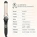 Hair Curling Irons 1-1/4 Inch Beach Waves, Dual Voltage 110-220Volt for Travel, 32mm Ceramic Hair Curlers with Clips for All Hair Types, Instant Heat 80-220C with Glove and 2 Hair Clips, Gold