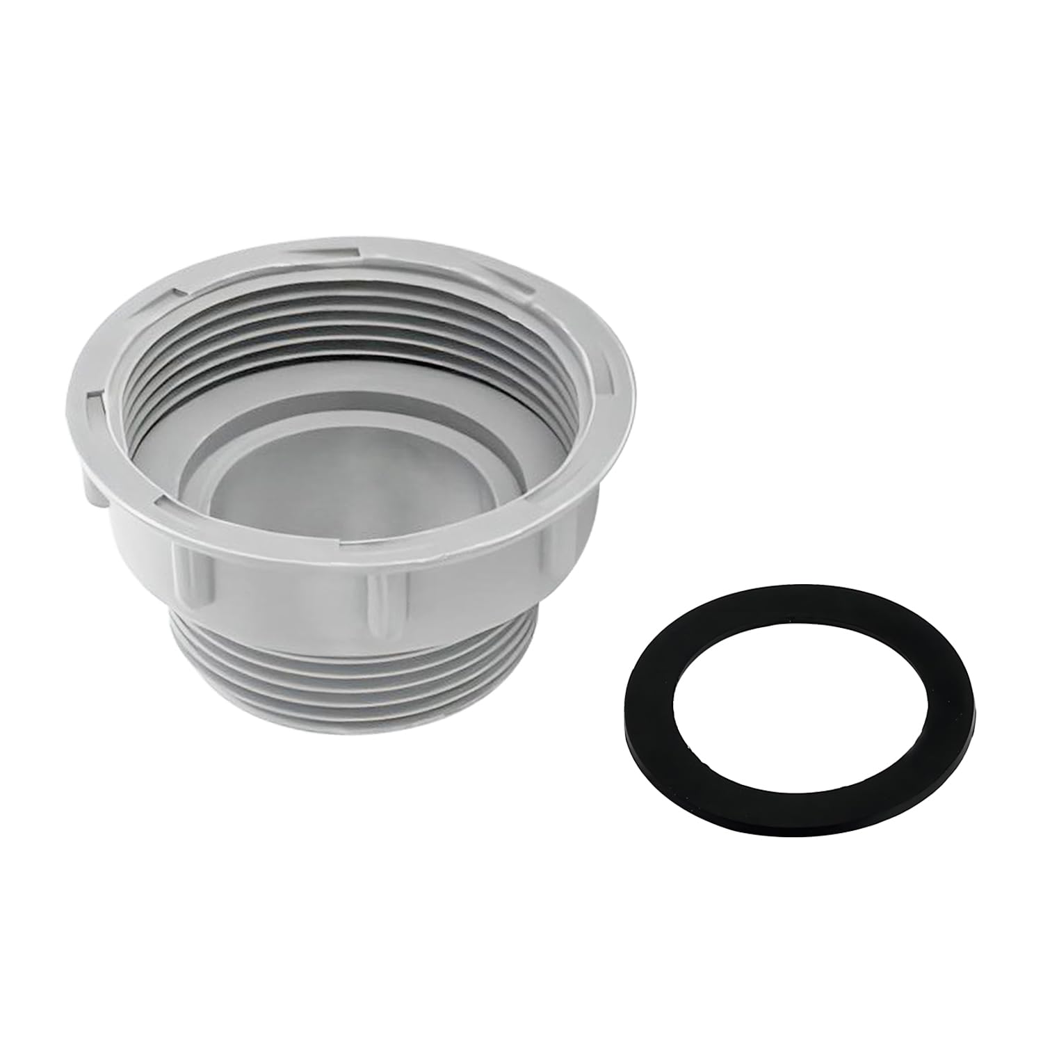 Qrity 1PCS Kitchen Sink Waste Pipe Connector - 56.5mm Female Thread to 47mm Male Thread Basket Plug Fitting