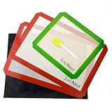 Silicone Baking Mat Set Of 5 Non Stick 3 Silicone Baking Mats And 1 BBQ Grill Mat And 1 Basting Brush Professional Grade Non Stick Baking Sheet For Bake Pans & Rolling Silicone Oven Mat Baking Sheet