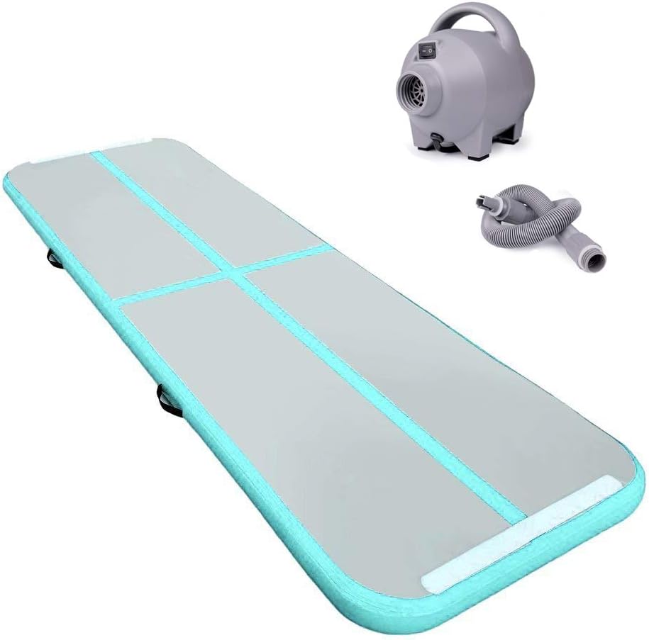 Yikky Airtrack Tumbling Mat 2/3/4/5/6/7/8/9/10/11/12M Inflatable Air Track Gymnastics Tumbling Mat/Yoga/Taekwondo/Water Floating/Camping Training Mat With 500W Electrical Pump