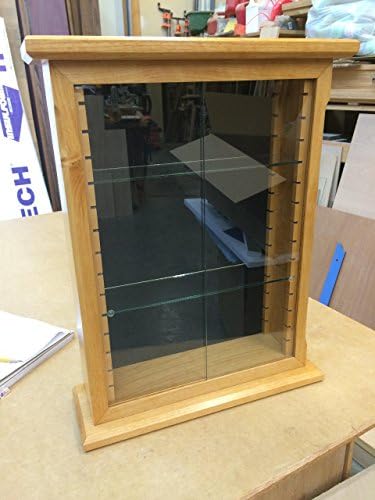 Deluxe Display Case for Crystal, Porcelain, China Miniatures , Knotty Alder