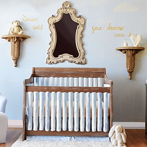 Pure Safety Vertical Crib Liners in Luxurious Blue Minky 24 Pack - Thumbnail 2