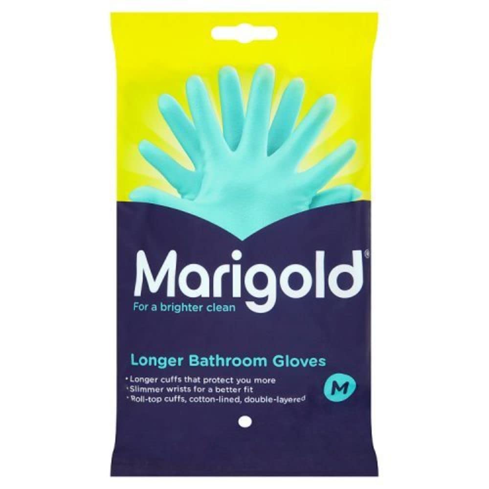 Marigold Longer Bathroom Gloves, Medium