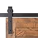 USA Made 8 ft Sliding Wood Barn Door Hardware Kit Artisan Hardware Classic Barndoor System with 8ft Track (Black)