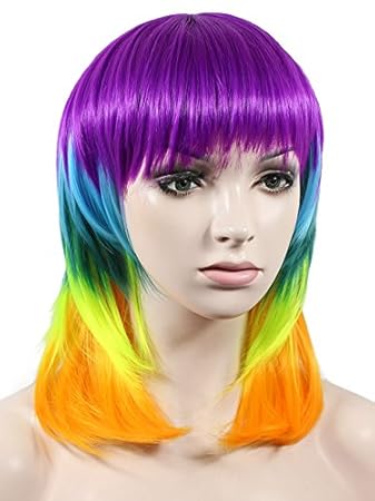 neon colored wigs