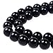 PLTbeads 12mm Black Onyx Agate Smooth Round Shape Natural Gemstone Loose Beads for 1 Strand per Bag Approxi 15.5 inch 32pcs Jewelry Making