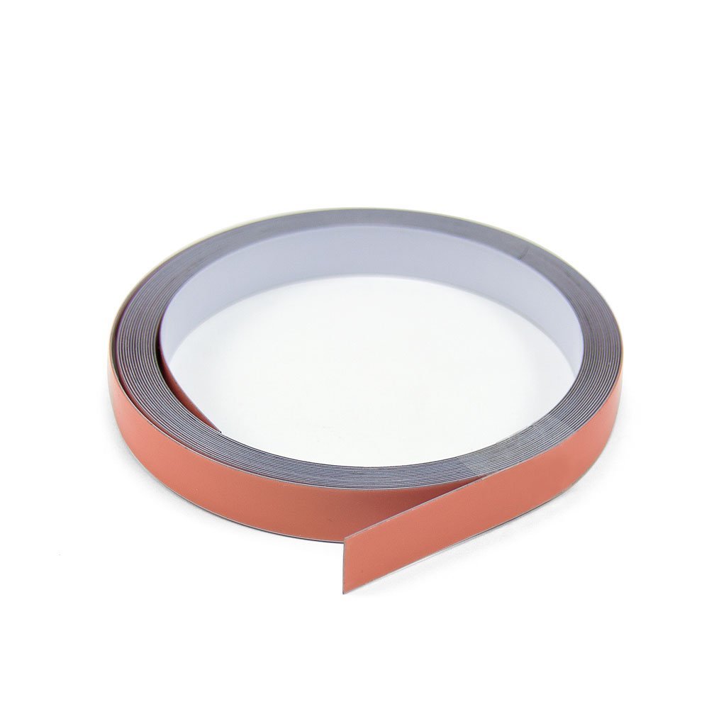 Magnet Expert 12.5mm wide x 0.4mm thick Gloss White Steel Tape with Premium Self Adhesive ( 5m Roll )