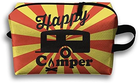 Happy Camper Fire Trailer Travel Cosmetic Bags Small Makeup Clutch Pouch Cosmetic And Toiletries Organizer Bag