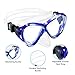 OMORC Adults Diving Snorkel Set Tempered Glass Diving Mask and Dry Top, Anti-Fog Panoramic Scuba Mask, Snorkel with Food Grade Silicone Mouthpiece Perfect for Diving