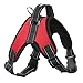 Pawaboo Dog Vest Harness Pet Harness, Adjustable Duarable Heavy Duty Fabric Soft Padded Reflective Dog Vest Harness with Handle on Top for Pet Dog Training Walking, Medium Size, Red