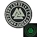 Compatible with Valknut Patch PVC Viking Patch Compatible with Velcro Plate Carrier Patches for Backpacks for Hats PVC Patches Viking Morale Norse (Black and White Glow Dark)