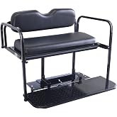 Buggies Unlimited EZGO RXV Golf Cart Rear Flip Seat Kit with Steel Frame | Compatible with 2016 &amp; Newer EZGO RXV/Freedom RXV Models (Stone Beige 2016+)