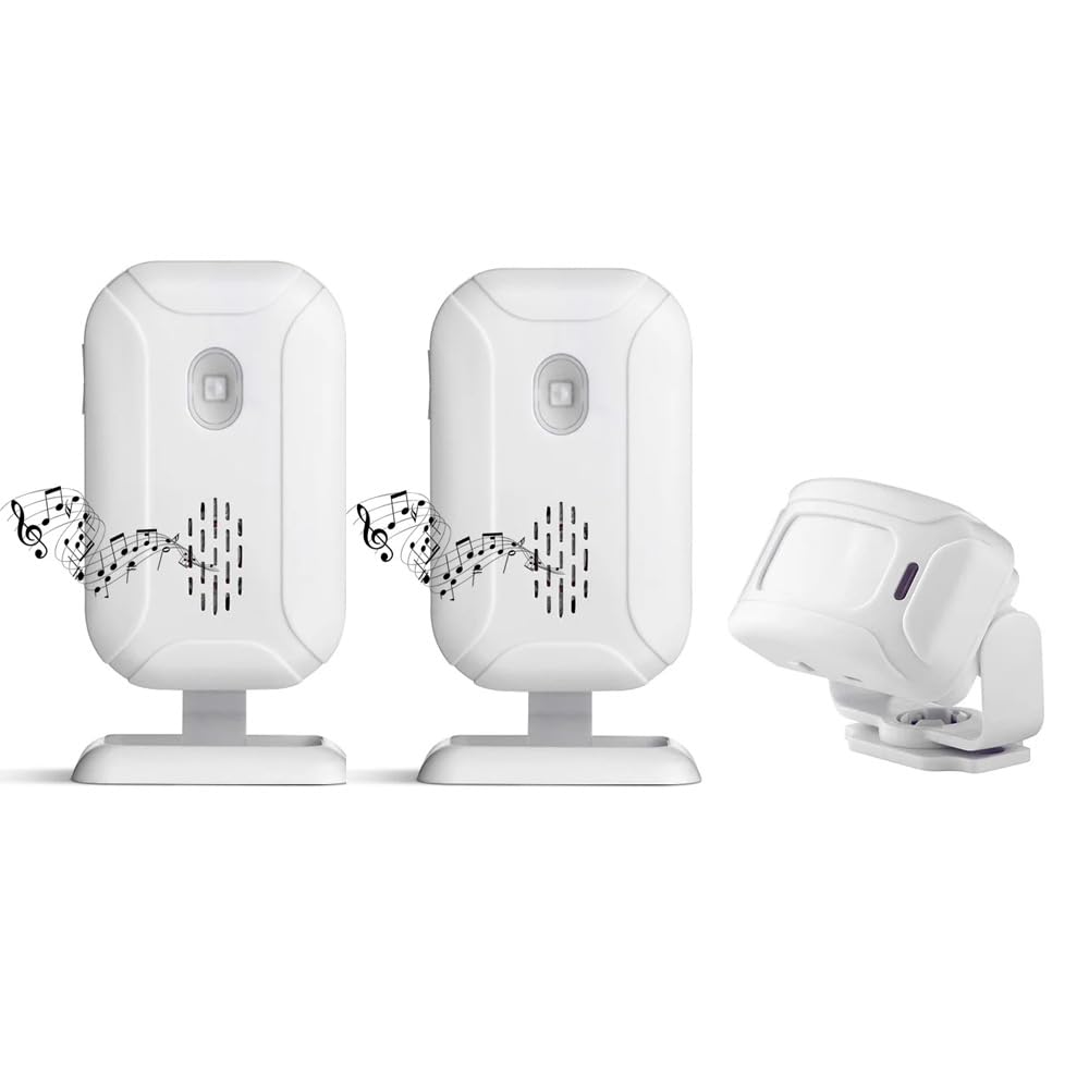 Motion Sensor Alarm Entry Alert Indoor, Wireless Security Motion Detector Welcome Buzzer Monitor Visitor Bell, Caregiver Reminder for Elderly, Visitor Bell