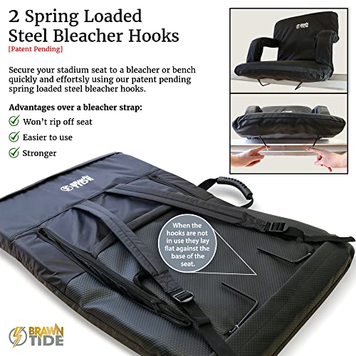 BRAWNTIDE Wide Stadium Seat for Bleachers Stadium Chair with Back