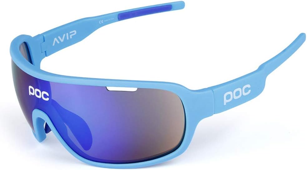 TFGY Sports Sunglasses Polarized, 5 Lenses Sports Outdoor Windproof Glasses Anti-Fog Uv Ray Resistant, Man And Woman Cycling Mountain Bike Golf Skiing,H