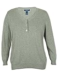 Karen Scott Plus Size Long Sleeve Henley Sweater 0x 2x