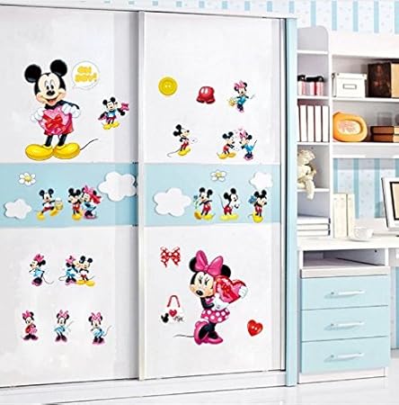 Minnie Cartoon Kids Minnie Et Mickey Mouse Stickers Muraux Chambre Bebe Et Enfants Decor Cartoon Chambre Produit Hogar Y Cocina Decoracion De Pared Westparkcleaners Com