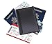 Carbon Leather Passport Holder RFID Blocking Technology Wallet - Slim, Minimalist Sleeve Wallets for Passports, Credit Cards, ID, Money - For Travel, Black Matte