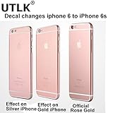 iPhone 6 Decal Sticker Rose Gold [iPhone 6S Color],UTLK Full Body Vinyl Wrap Film Protector,Make Your iPhone 6 Looks Like iPhone 6S (iPhone 6 Rose Gold Sticker)