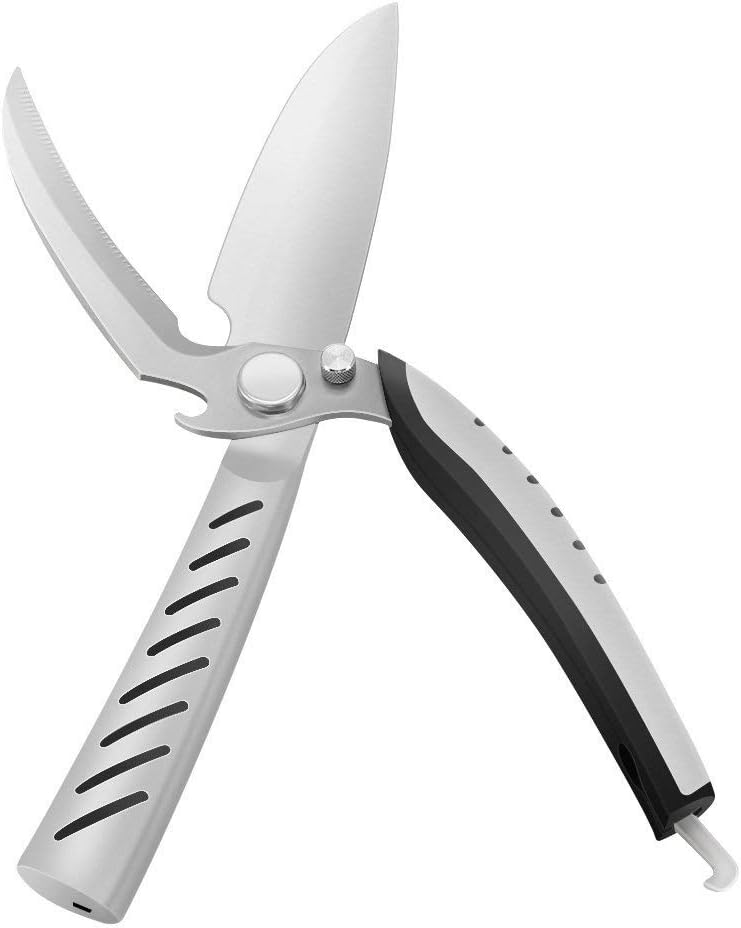 Deenor Multi-Function Kitchen Scissors,Premium Ultra Sharp Stainless Steel Material: Cut Poultry Bone & Meat,Fish & Chicken Shears.Separable BBQ Knife & Bottle Opener.