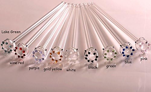 Octopus Design Fun Zoo Straw Long Glass Straw Drinking Clear Reusable Green Smoothie Straws Water Bottle for Pink Mouth Small Straw Sippy Cup Flask Replacement for women men (Lake Green)