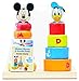 Melissa & Doug Disney Baby Mickey Mouse and Donald Duck Wooden Stacker Toy (12 pcs)