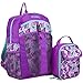 Fuel Backpack & Lunch Bag Bundle, Grape/Turqoise/Colorful Butterflies Print primary