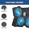 KLIM-Wind-Laptop-Cooling-Pad-The-Most-Powerful-Rapid-Action-Cooling-Fan-Laptop-Stand-with-4-Cooling-Fans-at-1200-RPM-USB-Fan-Compatible-New-2021-Version-Cyan KLIM Wind Laptop Cooling Pad - More than 500 000 units sold - NEW 2023 - The Most Powerful Rapid Action Cooling Fan…
