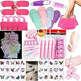 80+PCS Girls Foot Spa DIY Mani-Pedi Sets W/Foot