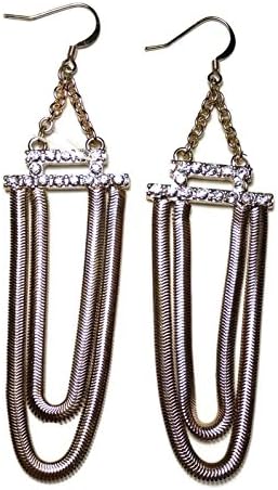 ABS Allen Schwartz Rhinestone Gold Earrings