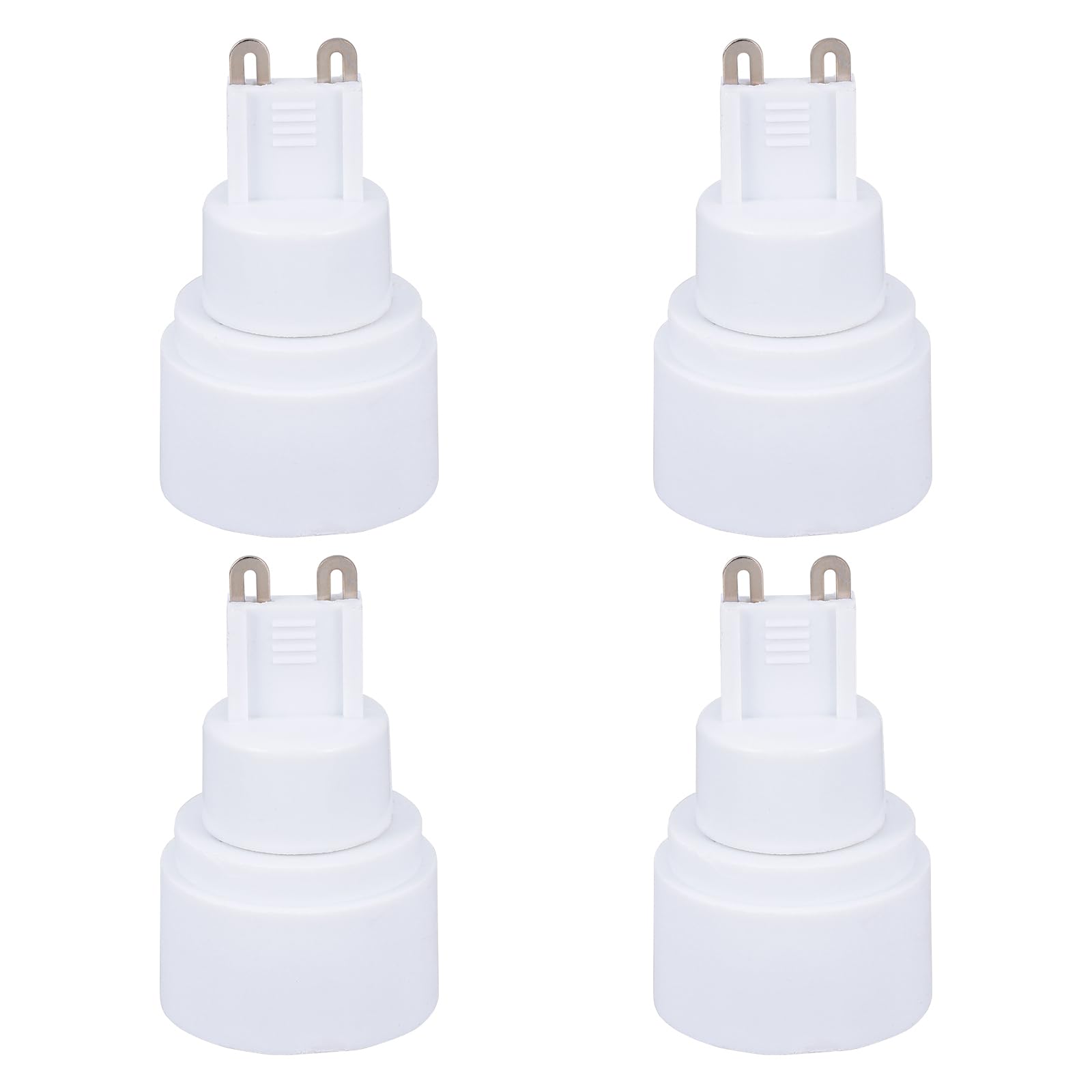 CAXUSD 4pcs Lamp Bulb Adapter G9 to E14 Lamp Holder Converter White Light Bulb Base Adapter Screw Light Converter Accessories