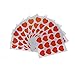 Shxstore Kawaii Red Heart Scrapbook Stickers Decals Envelope Seals, 12 Sheets, 144 Decals