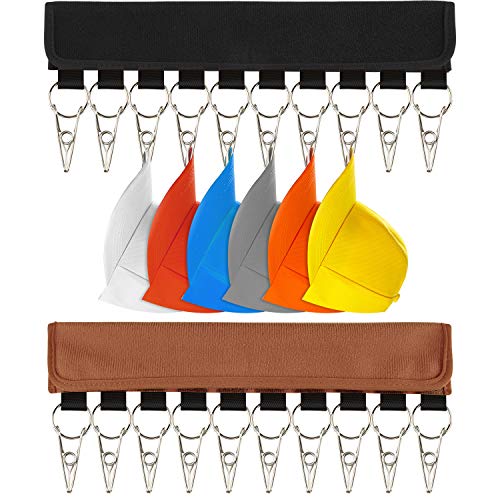 TUPARKA 2 Set Cap Organizer Hanger, Hat Holder, Baseball Cap Holder,Change Your Ordinary Hanger to Cap Organizer Hanger,Hat Organizers Suitable All Types Hats（Random Color）