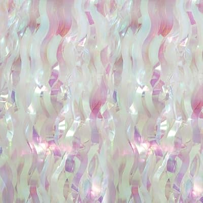 Amazon Com Stumps Wavy Foil Door Curtain Iridescent Home Kitchen