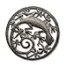 Gecko Chasing Dragonflies, Metal Art Haiti, Recycled Home Decor 17 x 17 Inches