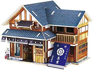 Creative Assemble Puzzle Toys Child Early Education Wooden 3D Puzzle House Japan Teahouse