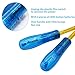 Kids Jump Rope - Led Glow in the Dark Light Up Jump Rope Flashing Color Change Skipping Rope Colorful Light Fun Toy Gift (Blue Handle)