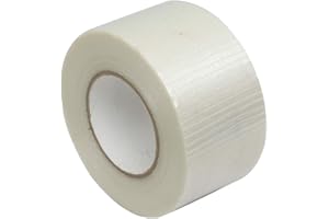 WELSTIK Fiberglass Filament Tape Transparent Bi-Directional Filament Strapping Tape 3inch x 55 yds (6 Mil)